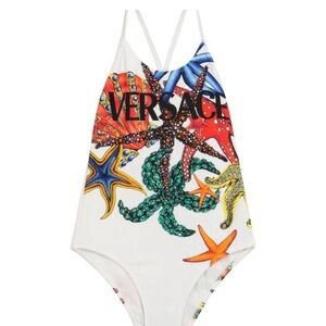 Versace Kids Starfish Print One Piece Swimsuit
